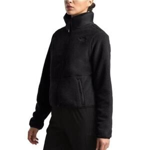 The North Face Dunraven Sherpa Black Crop Jacket Size XS